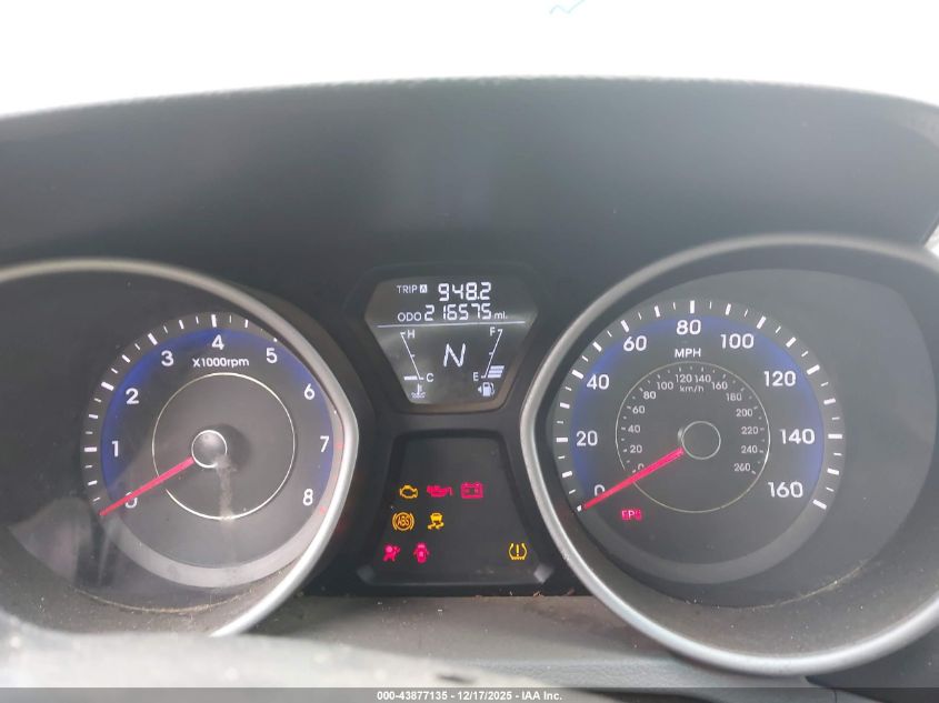 2013 Hyundai Elantra Gls VIN: KMHDH4AE0DU754926 Lot: 43877135
