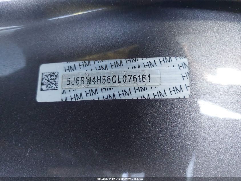 2012 Honda Cr-V Ex VIN: 5J6RM4H56CL076161 Lot: 43877142