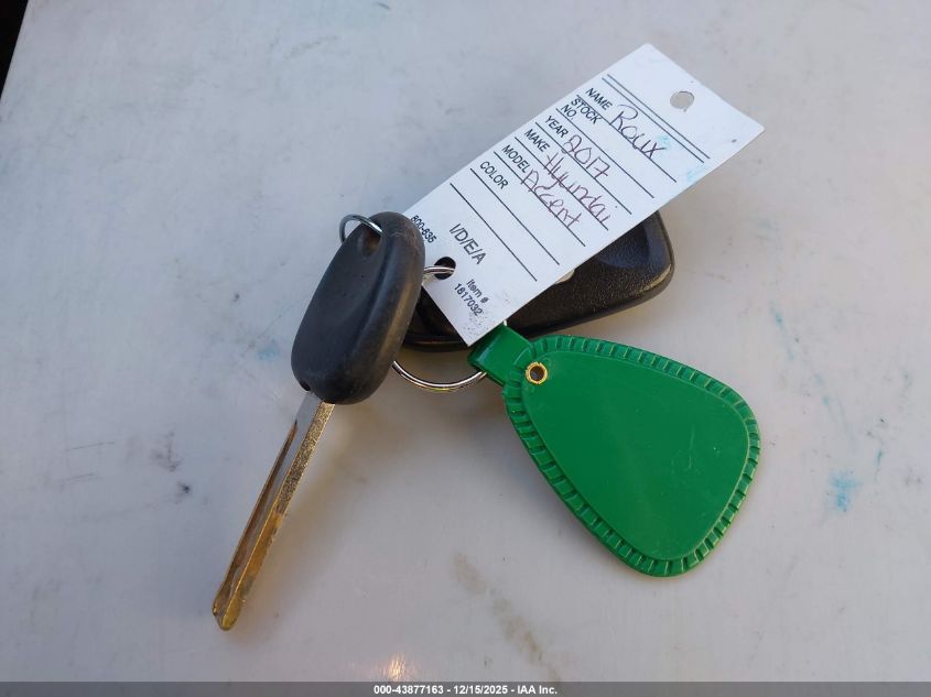 2017 Hyundai Accent Se VIN: KMHCT4AE6HU327704 Lot: 43877163