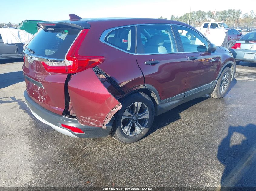 2018 Honda Cr-V Lx VIN: 2HKRW5H30JH410190 Lot: 43877224