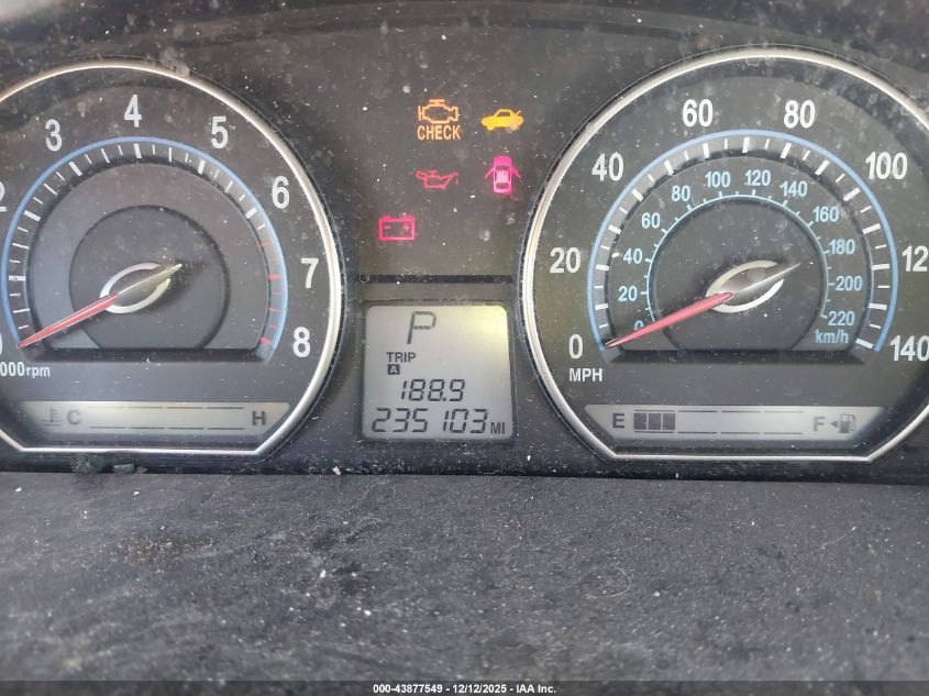 2008 Kia Optima Lx VIN: KNAGE123385194001 Lot: 43877549