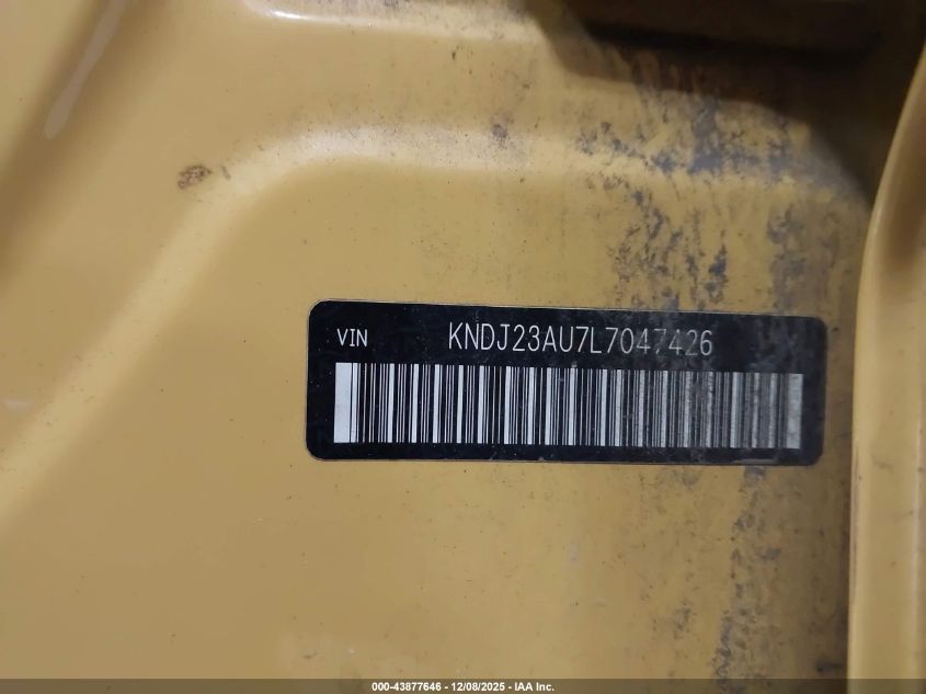 2020 Kia Soul X-Line VIN: KNDJ23AU7L7047426 Lot: 43877646