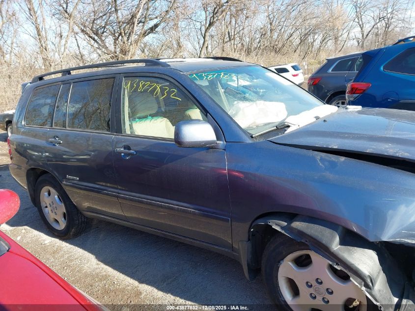 2007 Toyota Highlander Limited V6 VIN: JTEDP21AX70148159 Lot: 43877832