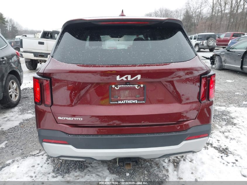 2024 Kia Sorento Lx VIN: 5XYRG4JC5RG309411 Lot: 43877924