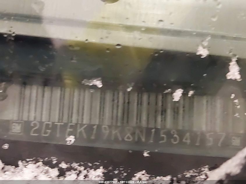 1992 GMC Sierra K1500 VIN: 2GTEK19K8N1534157 Lot: 43877947