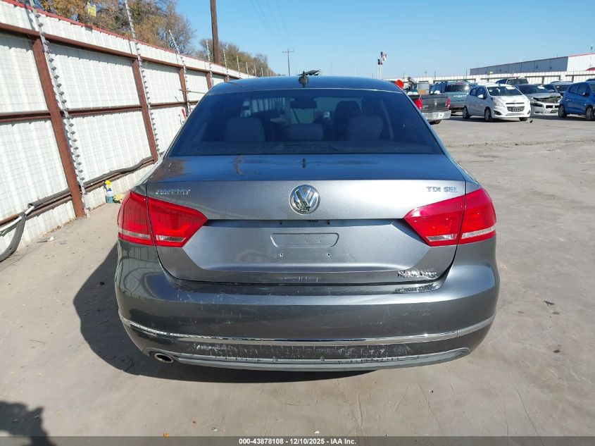 2013 Volkswagen Passat 2.0L Tdi Sel Premium VIN: 1VWCN7A37DC031389 Lot: 43878108