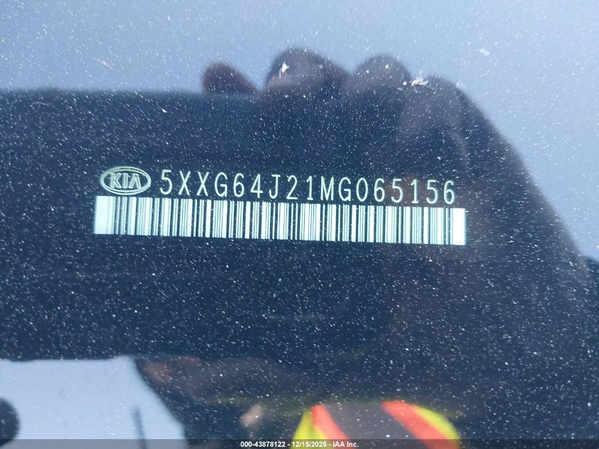 2021 Kia K5 Gt-Line VIN: 5XXG64J21MG065156 Lot: 43878122
