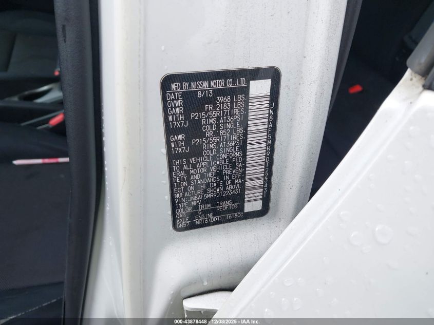 2013 Nissan Juke S VIN: JN8AF5MR9DT223431 Lot: 43878448