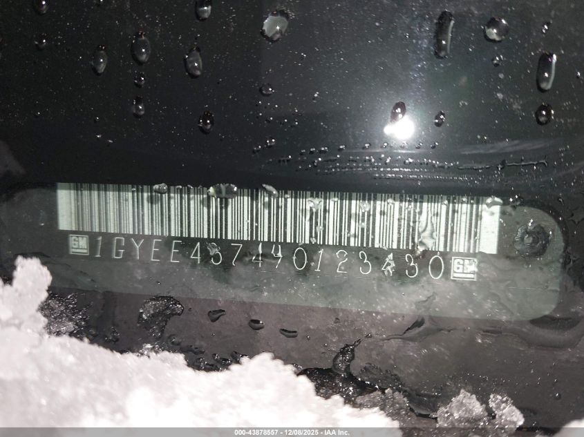 2009 Cadillac Srx V6 VIN: 1GYEE437490123430 Lot: 43878557