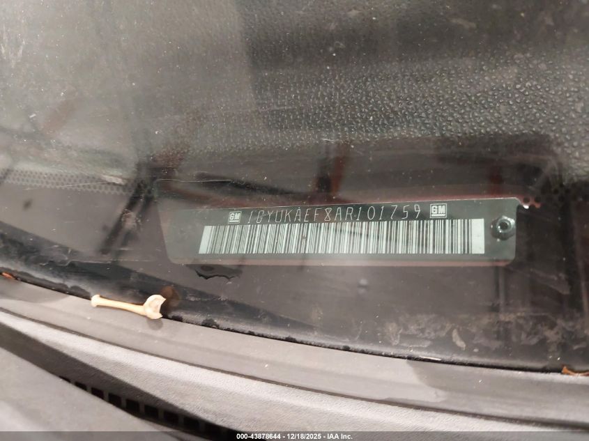 2010 Cadillac Escalade Standard VIN: 1GYUKAEF8AR101759 Lot: 43878644