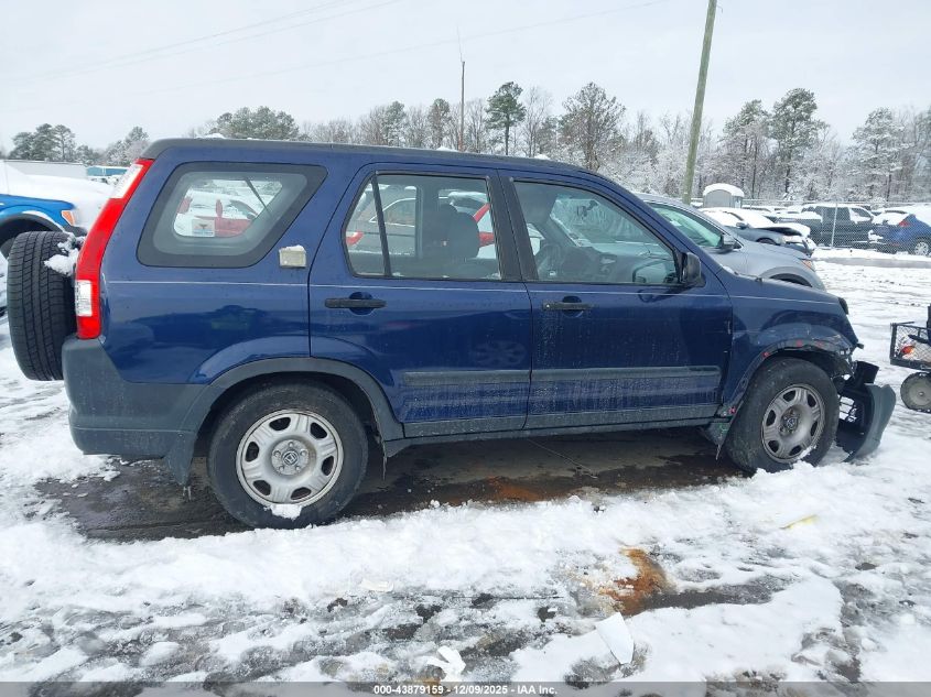 2006 Honda Cr-V Lx VIN: JHLRD685X6C006252 Lot: 43879159