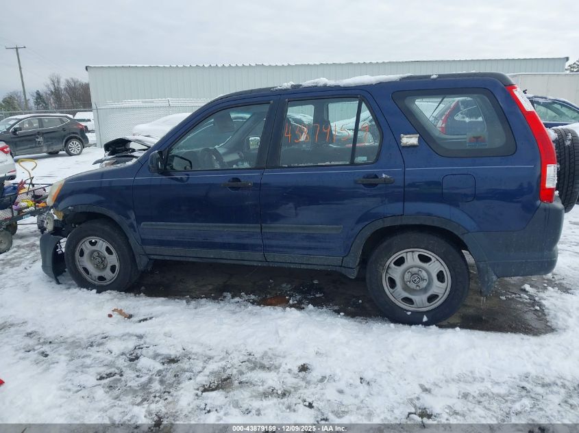 2006 Honda Cr-V Lx VIN: JHLRD685X6C006252 Lot: 43879159