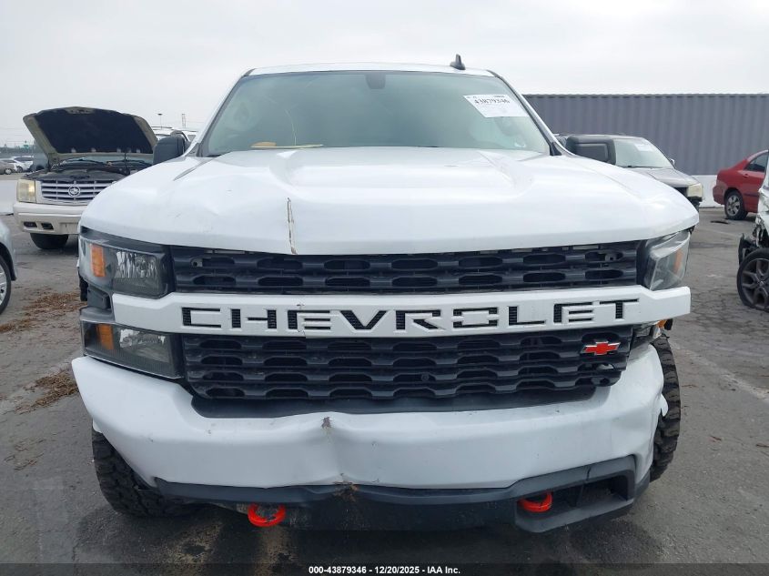 2021 Chevrolet Silverado 1500 2Wd Standard Bed Custom VIN: 1GCRWBEH5MZ142572 Lot: 43879346