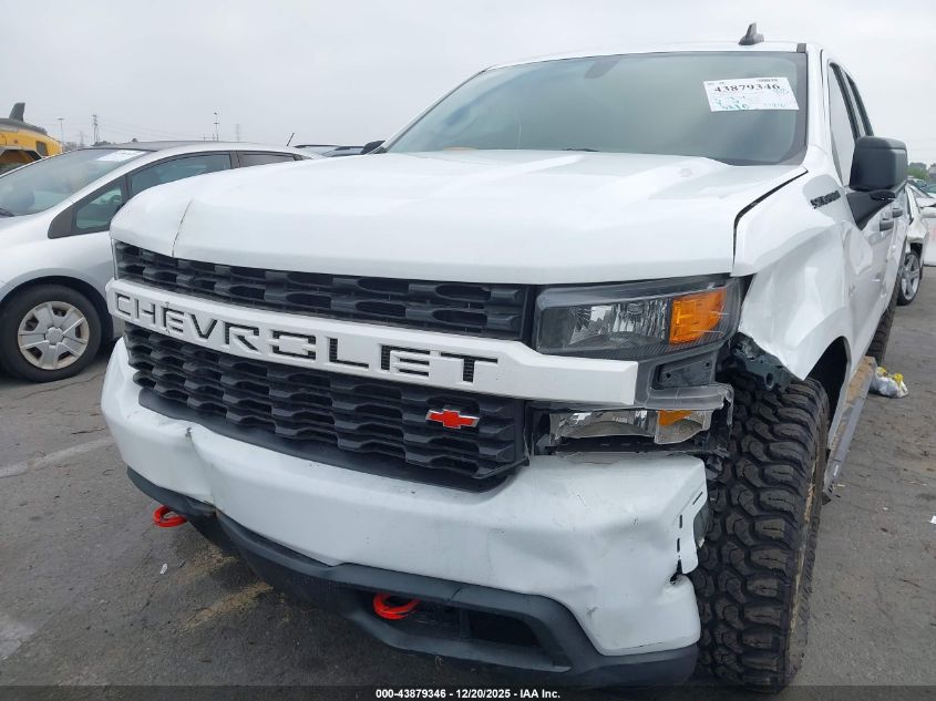 2021 Chevrolet Silverado 1500 2Wd Standard Bed Custom VIN: 1GCRWBEH5MZ142572 Lot: 43879346