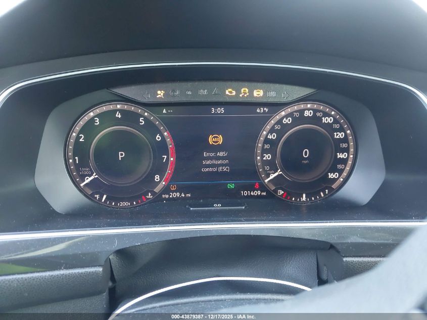 2018 Volkswagen Tiguan 2.0T Sel Premium VIN: 3VV4B7AX7JM191142 Lot: 43879387