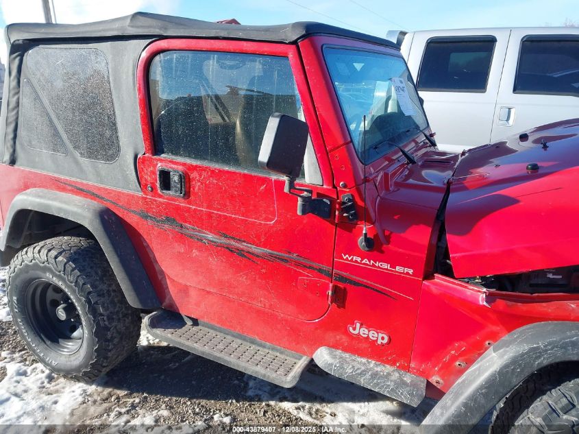 2001 Jeep Wrangler Se VIN: 1J4FA29P01P331327 Lot: 43879407