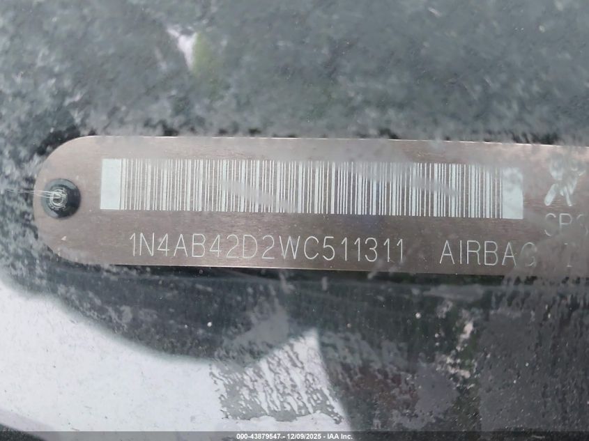 1998 Nissan 200Sx Se VIN: 1N4AB42D2WC511311 Lot: 43879547