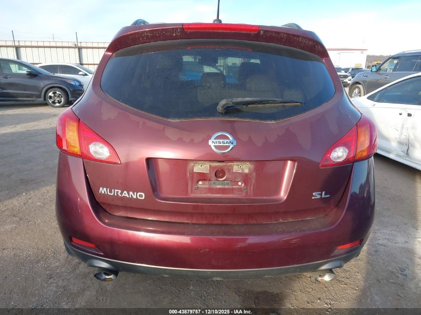 2009 Nissan Murano Sl VIN: JN8AZ18U59W001425 Lot: 43879757