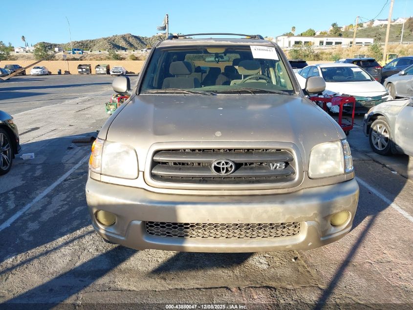 2001 Toyota Sequoia Sr5 V8 VIN: 5TDZT34A21S009719 Lot: 43880047