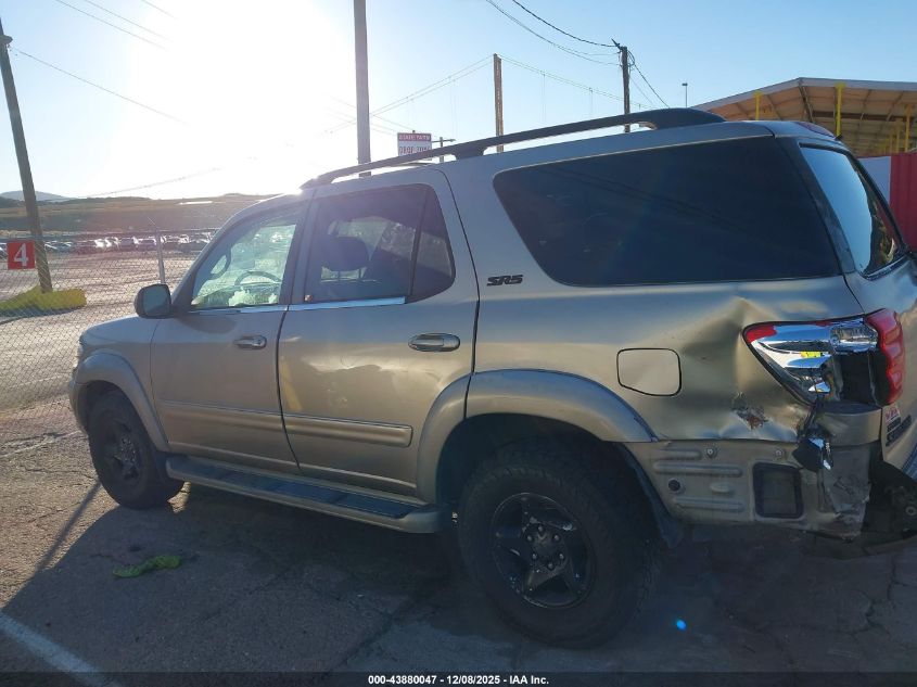 2001 Toyota Sequoia Sr5 V8 VIN: 5TDZT34A21S009719 Lot: 43880047
