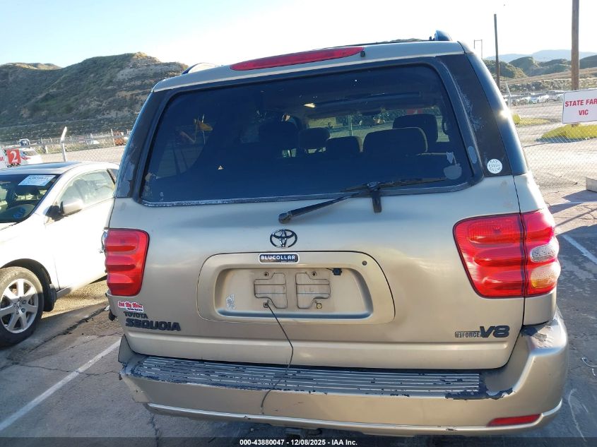 2001 Toyota Sequoia Sr5 V8 VIN: 5TDZT34A21S009719 Lot: 43880047