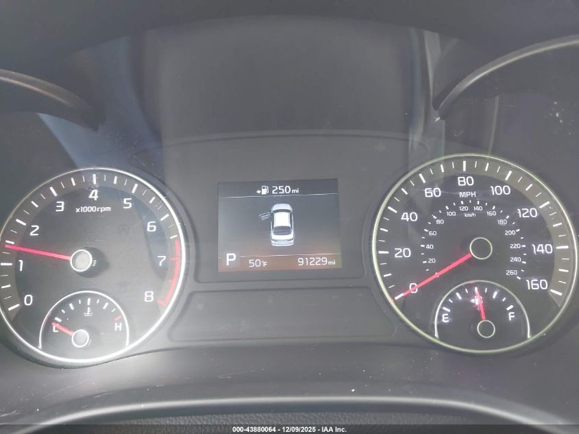 2019 Kia Optima Lx VIN: 5XXGT4L33KG287709 Lot: 43880064