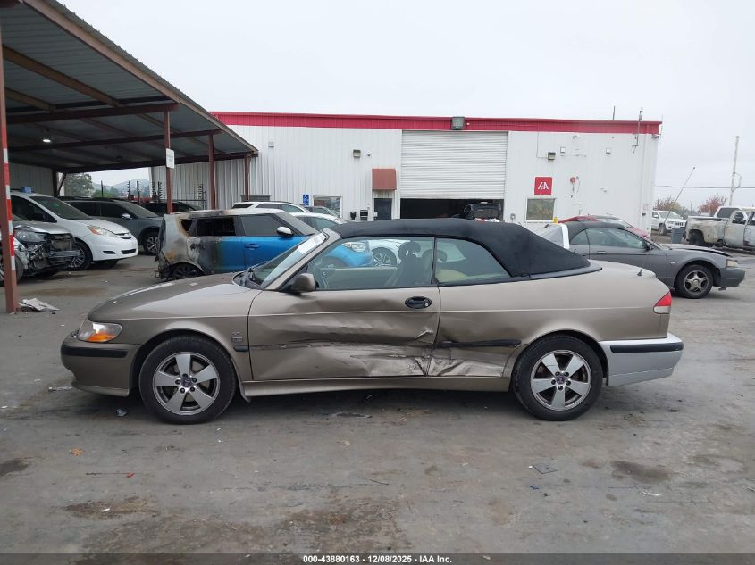 2003 Saab 9-3 Se VIN: YS3DF78K737012486 Lot: 43880163