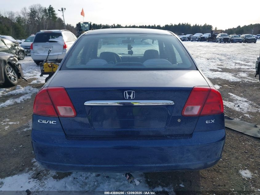 2001 Honda Civic Ex VIN: 1HGES26741L021287 Lot: 43880286