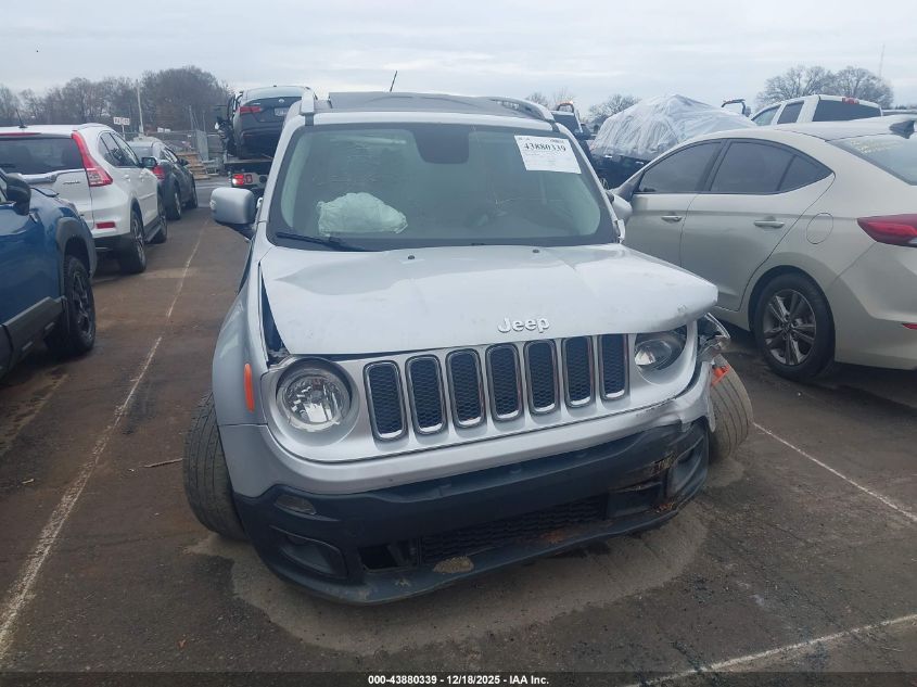 2017 Jeep Renegade Limited Fwd VIN: ZACCJADB1HPF62801 Lot: 43880339