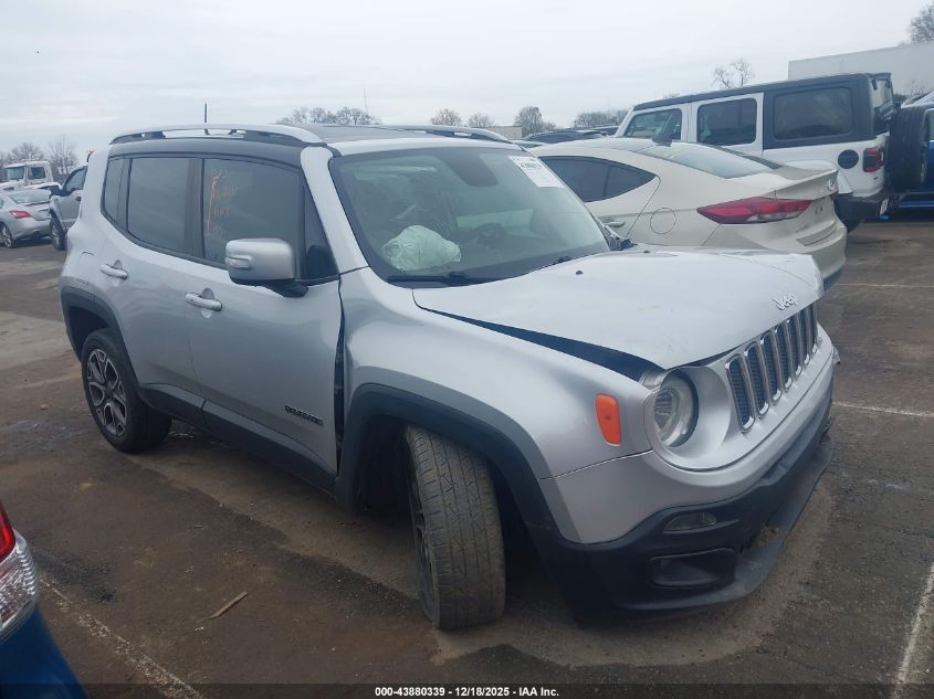 2017 Jeep Renegade Limited Fwd VIN: ZACCJADB1HPF62801 Lot: 43880339