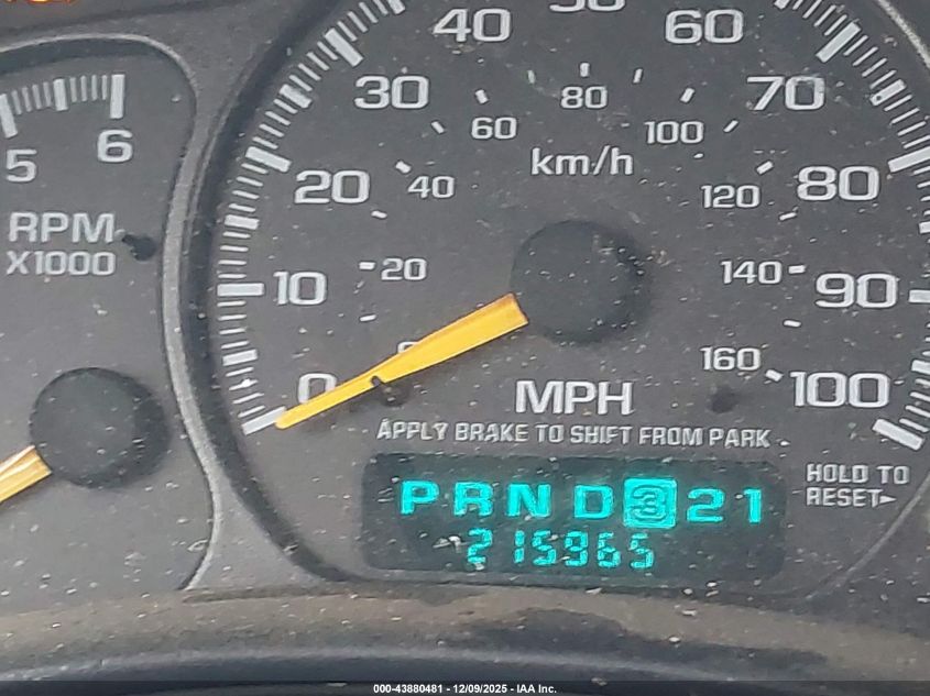 2000 Chevrolet Tahoe All New Lt VIN: 1GNEK13T6YJ206156 Lot: 43880481