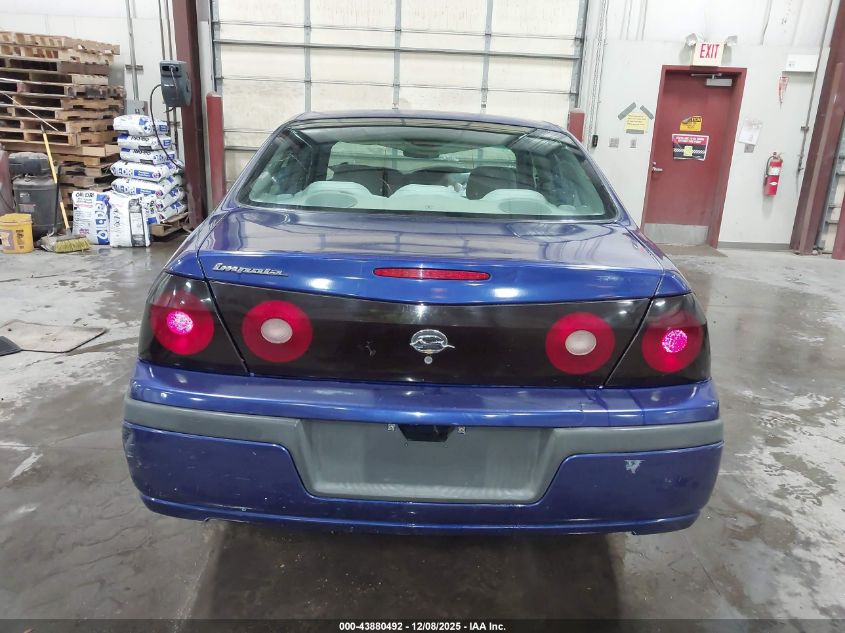 2005 Chevrolet Impala VIN: 2G1WF52E959228289 Lot: 43880492