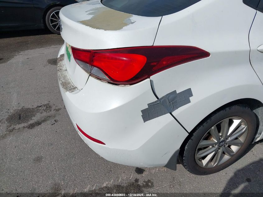 2016 Hyundai Elantra Se VIN: 5NPDH4AE8GH729355 Lot: 43880603