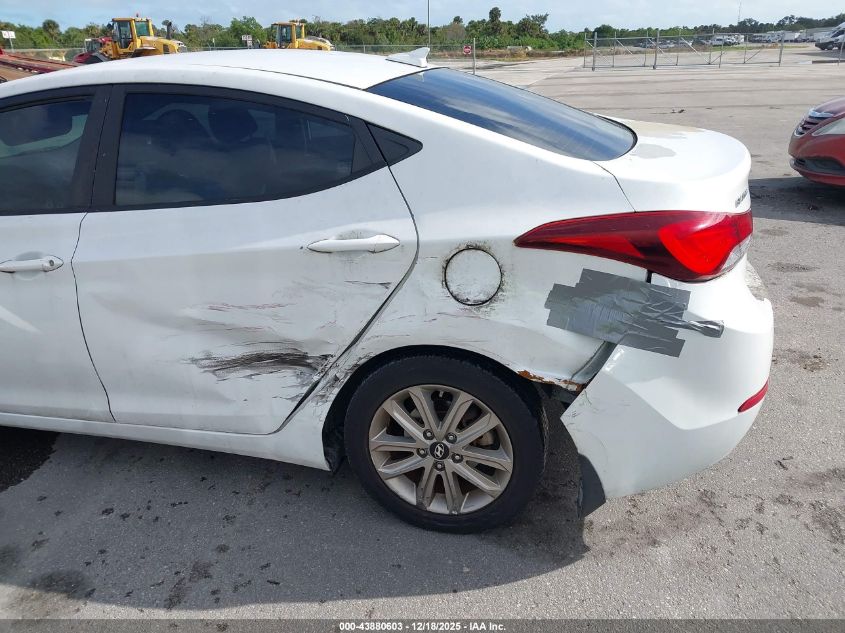 2016 Hyundai Elantra Se VIN: 5NPDH4AE8GH729355 Lot: 43880603