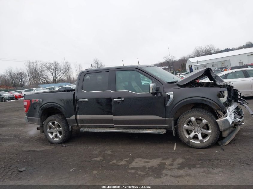 2021 Ford F-150 Lariat VIN: 1FTFW1E85MFA82839 Lot: 43880639