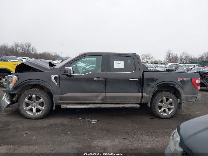 2021 Ford F-150 Lariat VIN: 1FTFW1E85MFA82839 Lot: 43880639