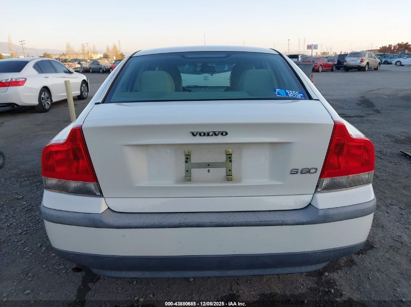 2003 Volvo S60 2.4 VIN: YV1RS64A832252962 Lot: 43880685