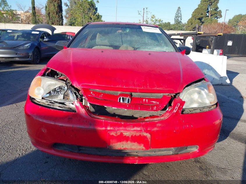 2001 Honda Civic Lx VIN: 1HGEM22591L001972 Lot: 43880749