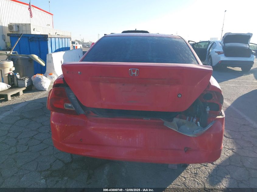 2001 Honda Civic Lx VIN: 1HGEM22591L001972 Lot: 43880749