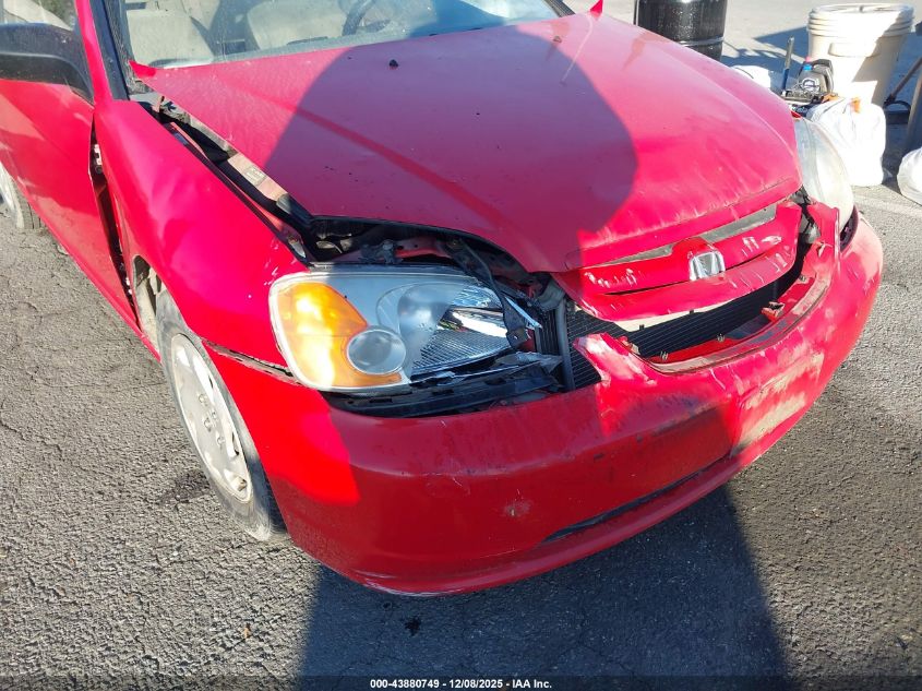 2001 Honda Civic Lx VIN: 1HGEM22591L001972 Lot: 43880749