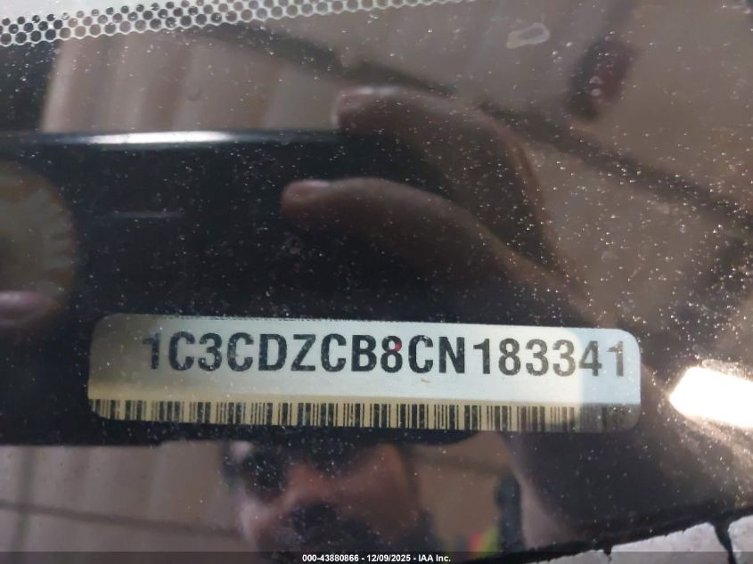 2012 Dodge Avenger Sxt VIN: 1C3CDZCB8CN183341 Lot: 43880866