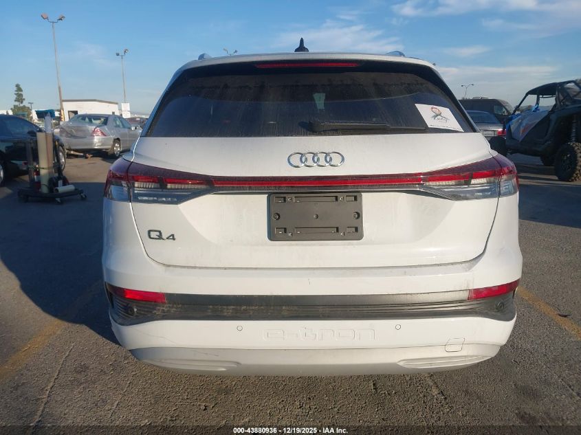2023 Audi Q4 E-Tron Premium Plus 40 Rwd VIN: WA1BCBFZ0PP062334 Lot: 43880936