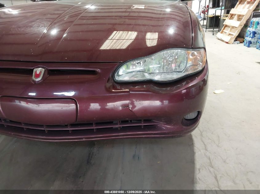 2004 Chevrolet Monte Carlo Ss VIN: 2G1WX12KX49308646 Lot: 43881058