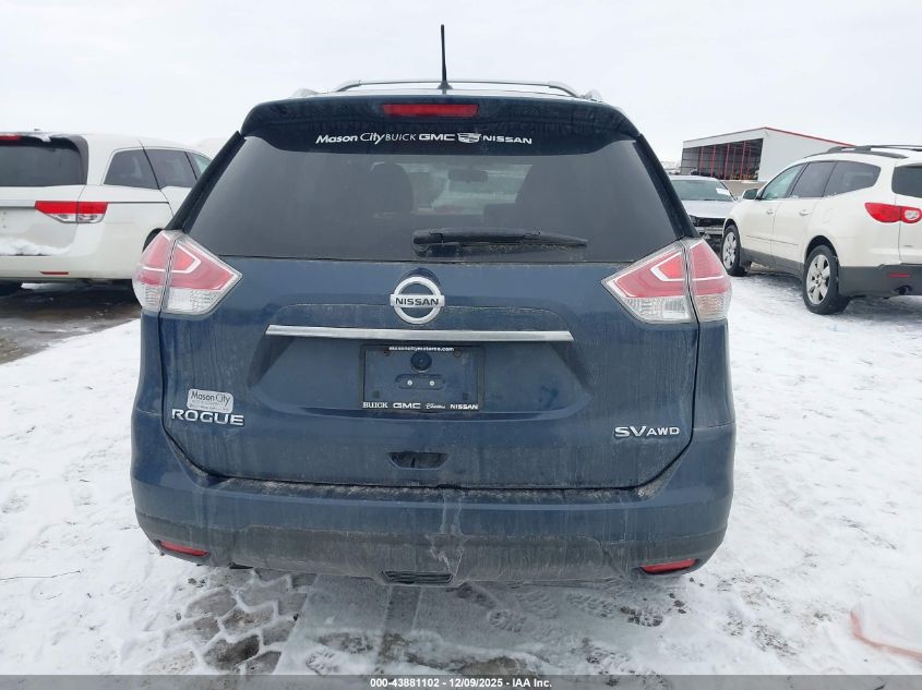 2016 Nissan Rogue Sv VIN: JN8AT2MV9GW147023 Lot: 43881102