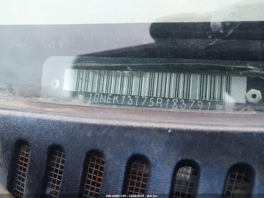 2005 Chevrolet Tahoe Z71 VIN: 1GNEK13T75R183791 Lot: 43881145