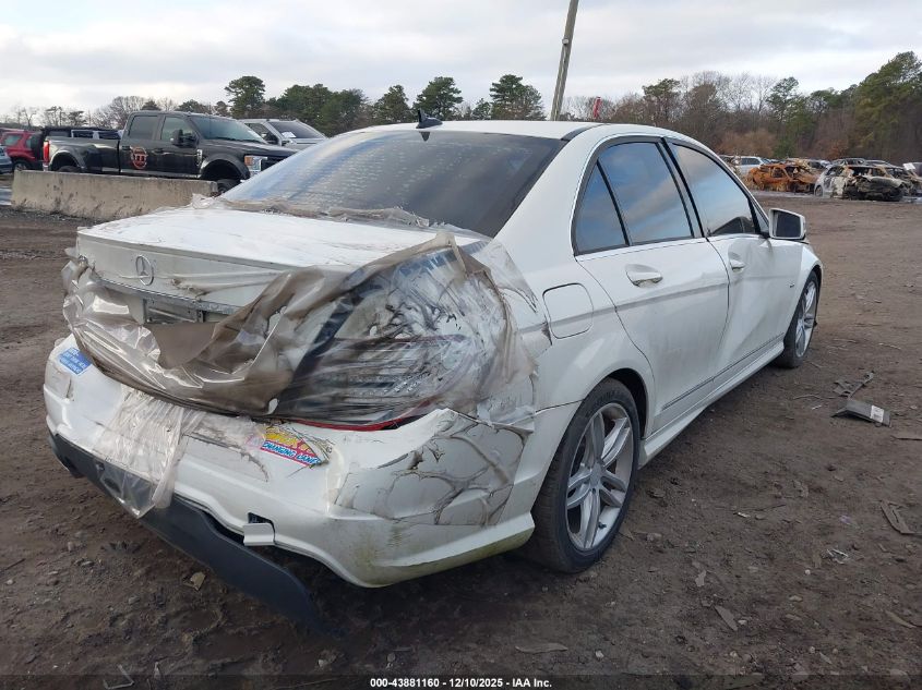 2012 Mercedes-Benz C 250 Luxury/Sport VIN: WDDGF4HB7CA674502 Lot: 43881160