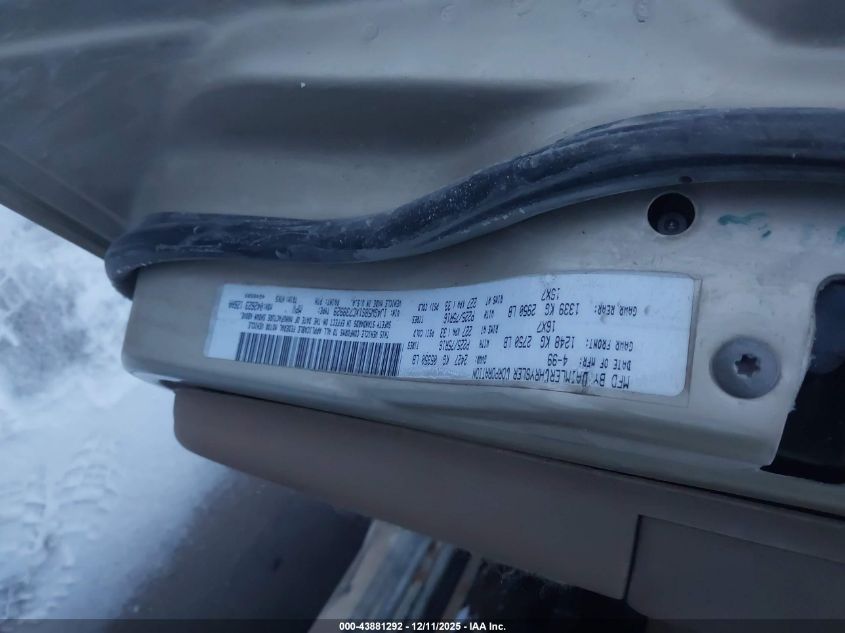 1999 Jeep Grand Cherokee Laredo VIN: 1J4GW58S1XC739929 Lot: 43881292