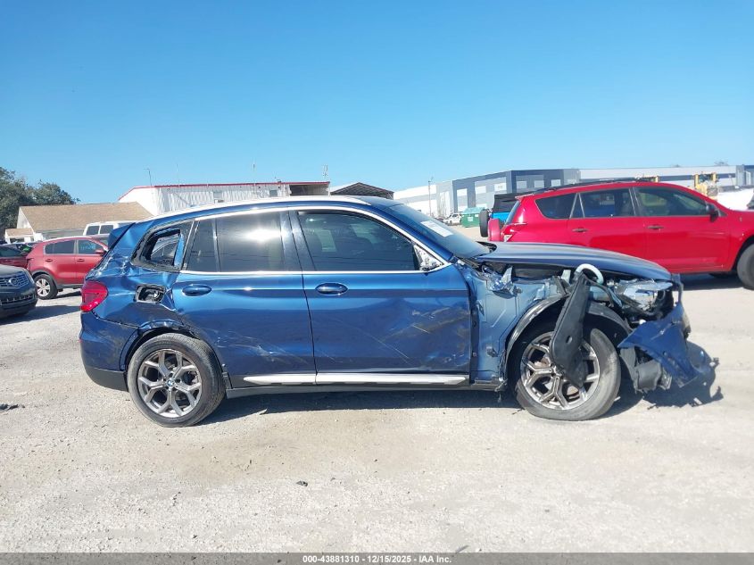 2021 BMW X3 Sdrive30I VIN: 5UXTY3C03M9G68736 Lot: 43881310