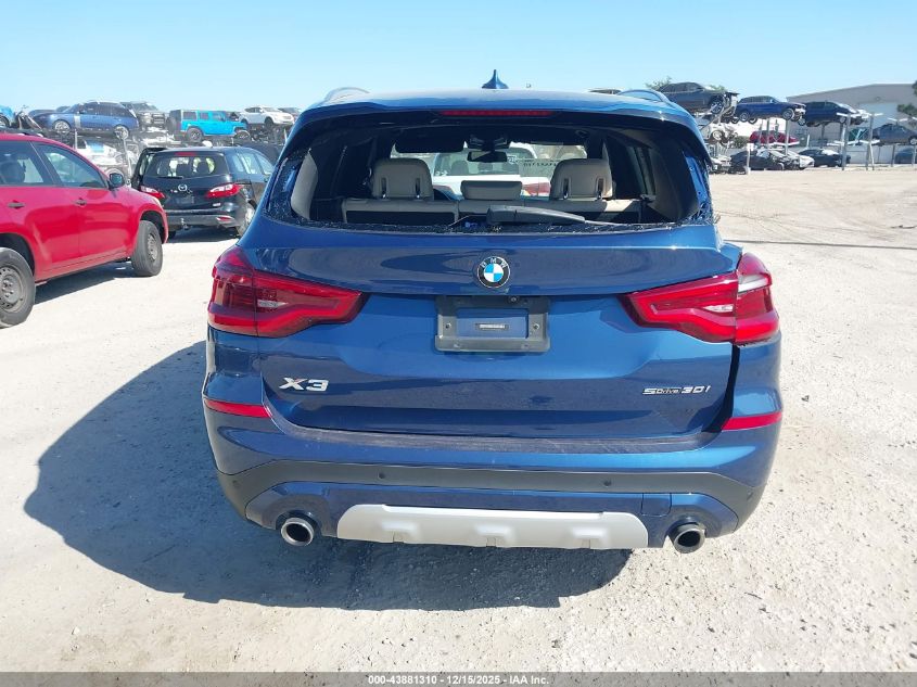 2021 BMW X3 Sdrive30I VIN: 5UXTY3C03M9G68736 Lot: 43881310