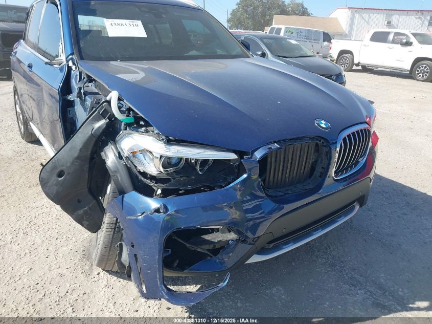 2021 BMW X3 Sdrive30I VIN: 5UXTY3C03M9G68736 Lot: 43881310